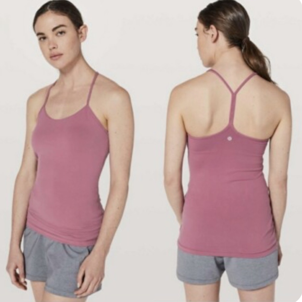 🌸 LULULEMON Power Pose Tank – Moss Rose (Size 6) 🌸
